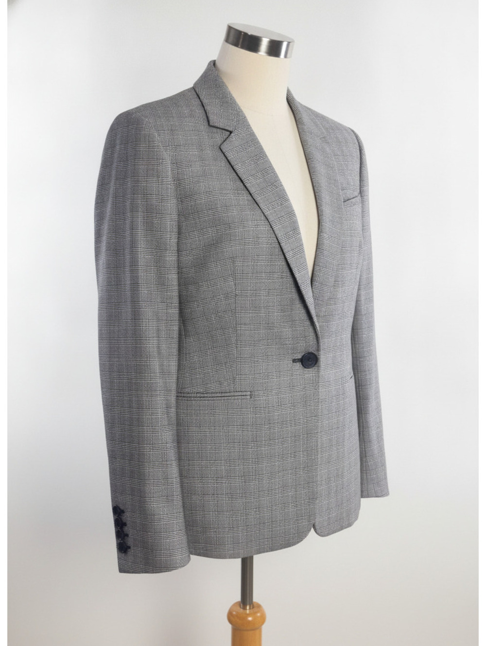 Express Women's Gray Plaid Stretch Blazer Size 12